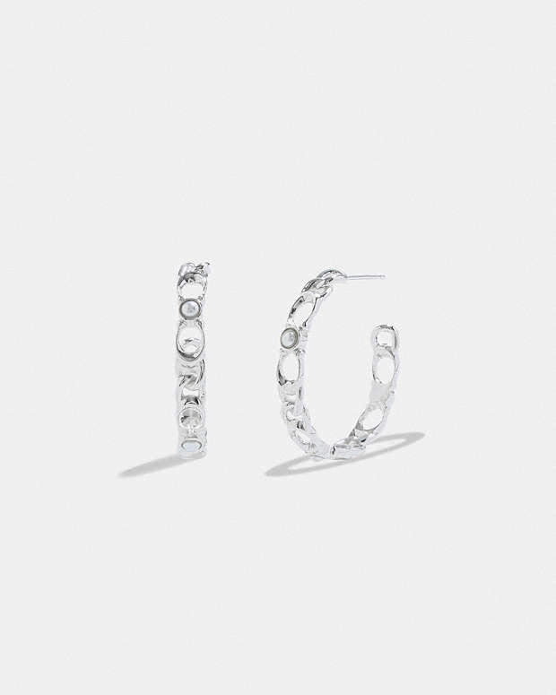 公式】コーチアウトレット | シグネチャー チェーン フープ ピアス