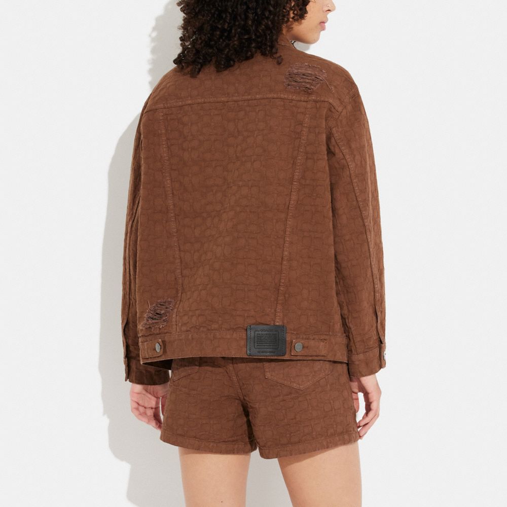 公式】COACH – コーチ | シグネチャー ジャカード デニム ジャケット