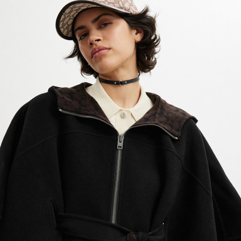 公式】COACH – コーチ | ダブル フェイス ケープ