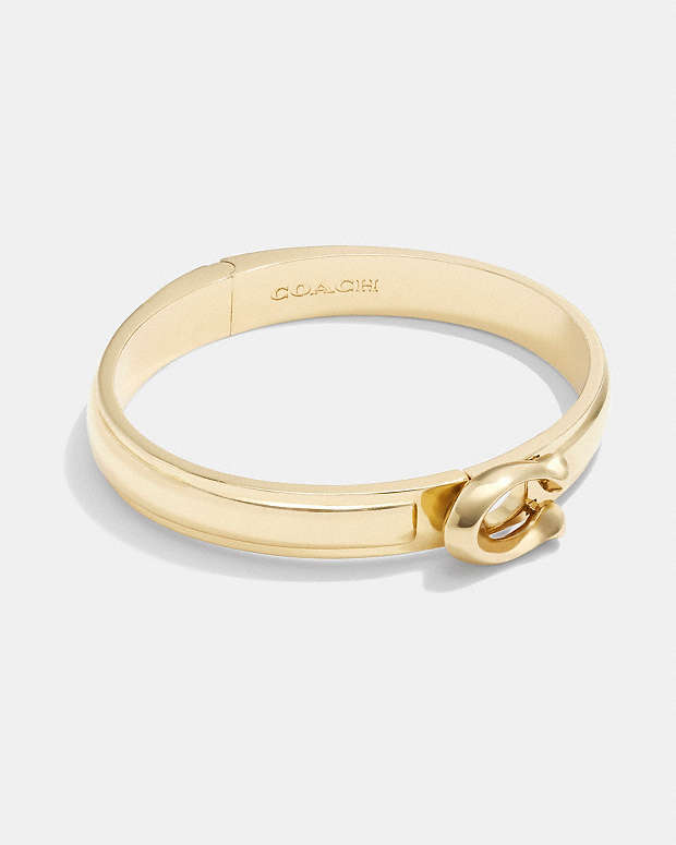 公式】COACH – コーチ | タビー エナメル ヒンジド バングル