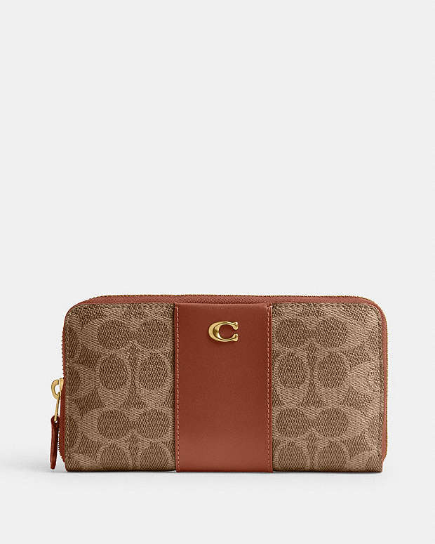 公式】COACH – コーチ | アコーディオン ジップ ウォレット・カラー