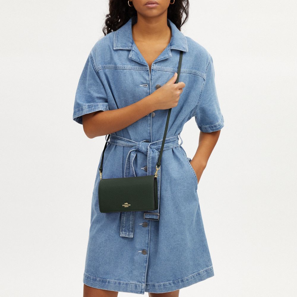 アンナ フォルドオーバー クロスボディ クラッチ ミニバッグ&お財布