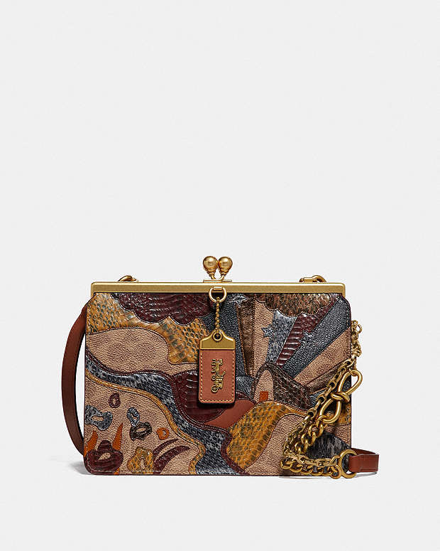 COACH® DE | Double Frame Tasche Aus Charakteristischem Canvas Mit