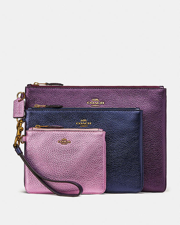 公式】コーチアウトレット | トリプル ポーチ・カラーブロック