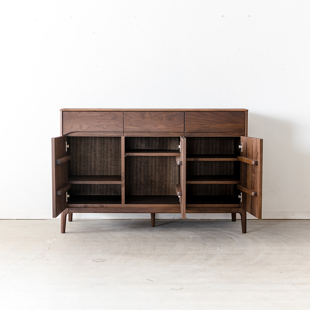 VIRTAUS サイドボード 120【ウォールナット/クリア】 | cocochi