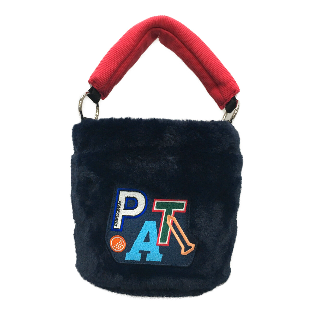 中古 パーリーゲイツ PEARLY GATES カートバッグ ネイビー 紺 フェイク