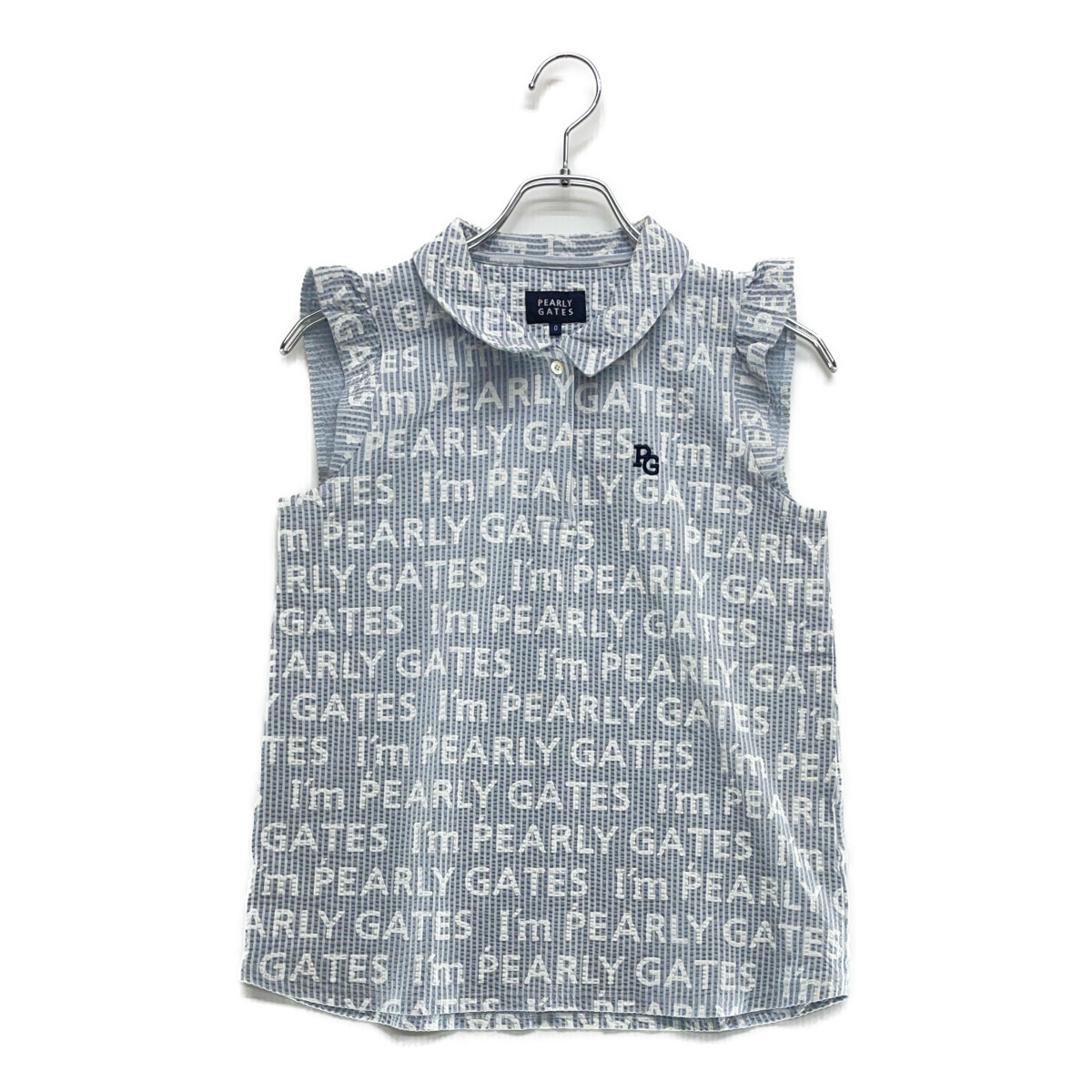 PEARLY GATES フード付き半袖トップス グレー PEARLY GATES フード付き