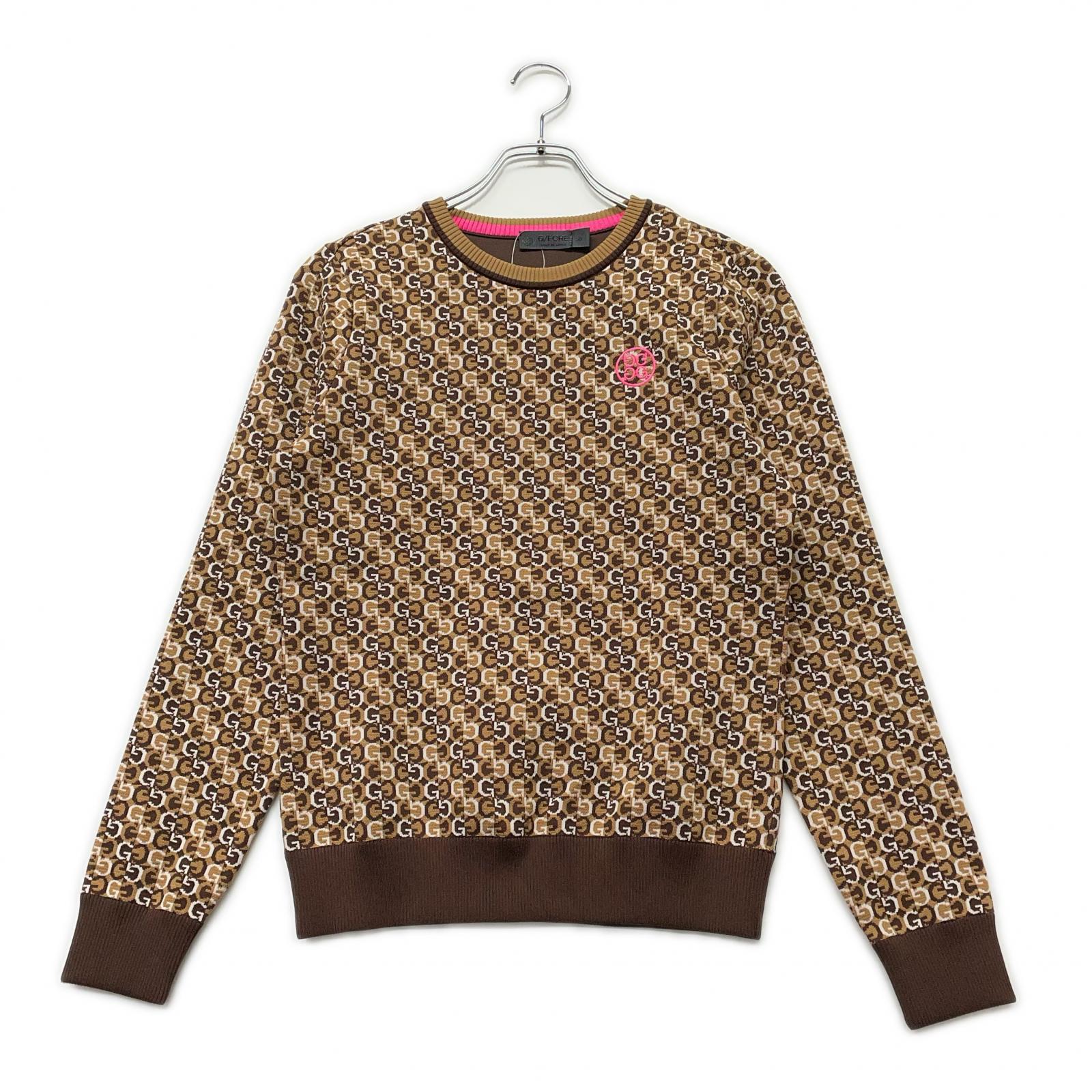 G/FORE ニットセーター Sサイズ ホワイト/ブラウン/レッド G/FORE