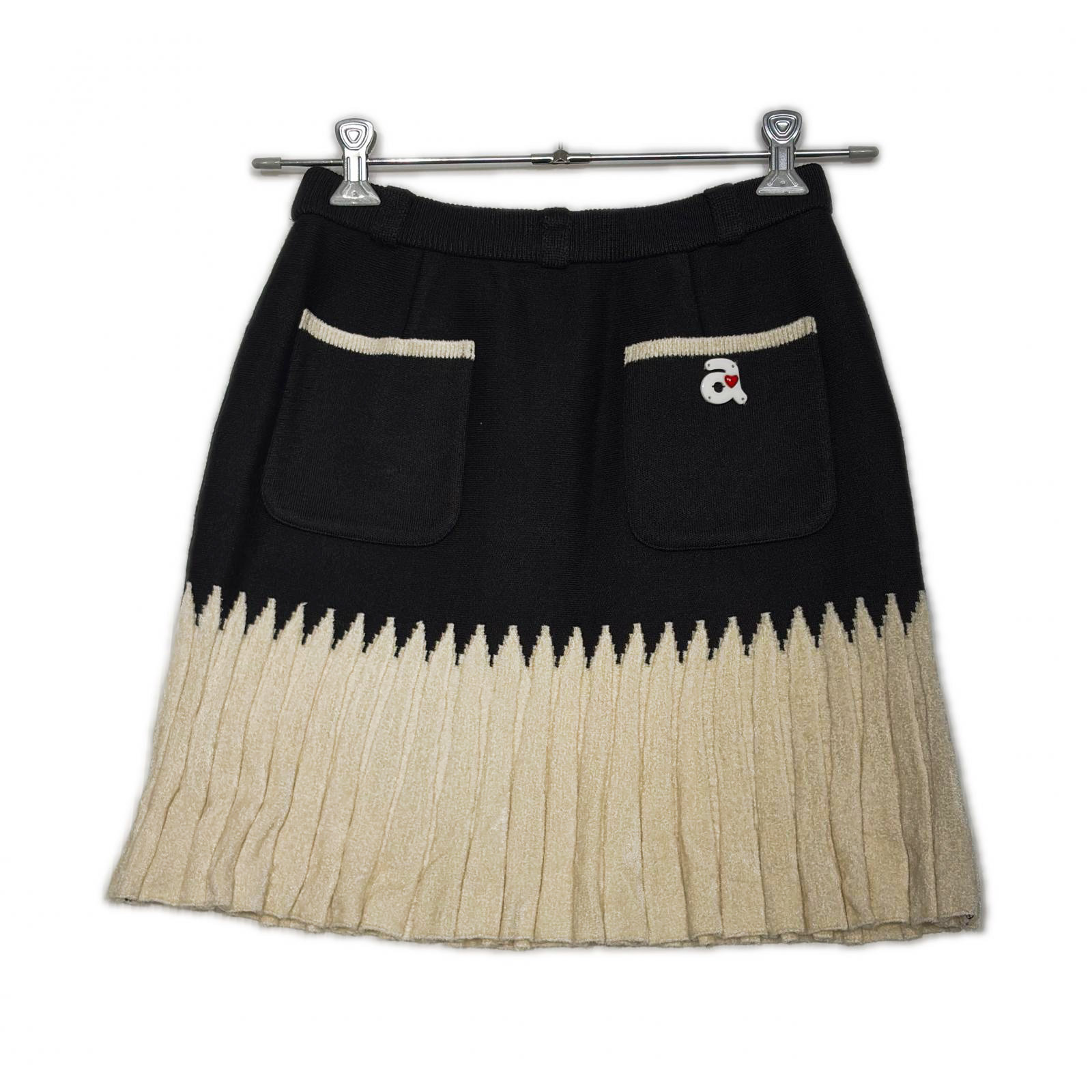 中古 レディース アルチビオ archivio スカート 38(M) 黒×クリーム色