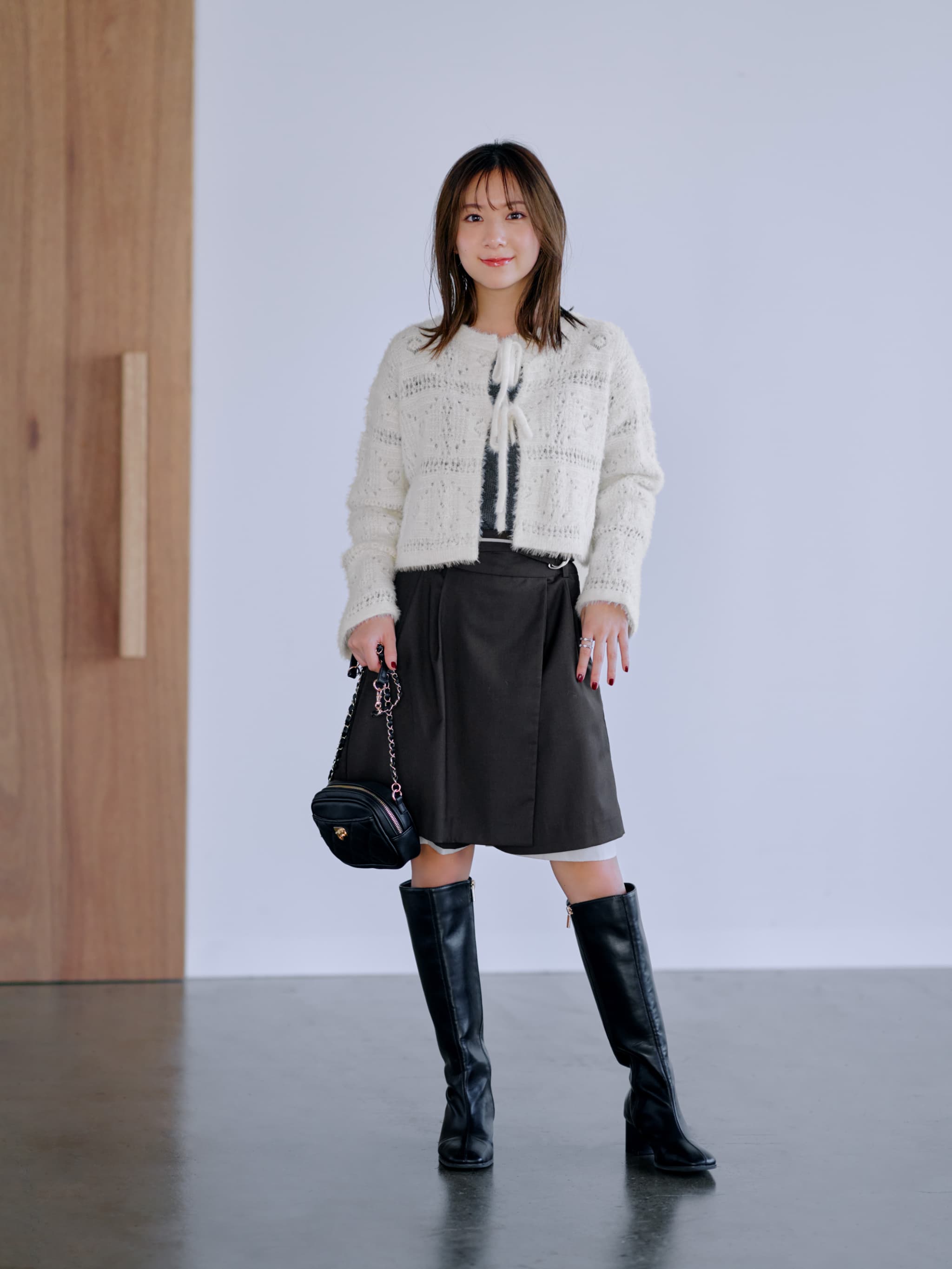 2wayフェザークロシェライクニット | 小柄・低身長女性向け