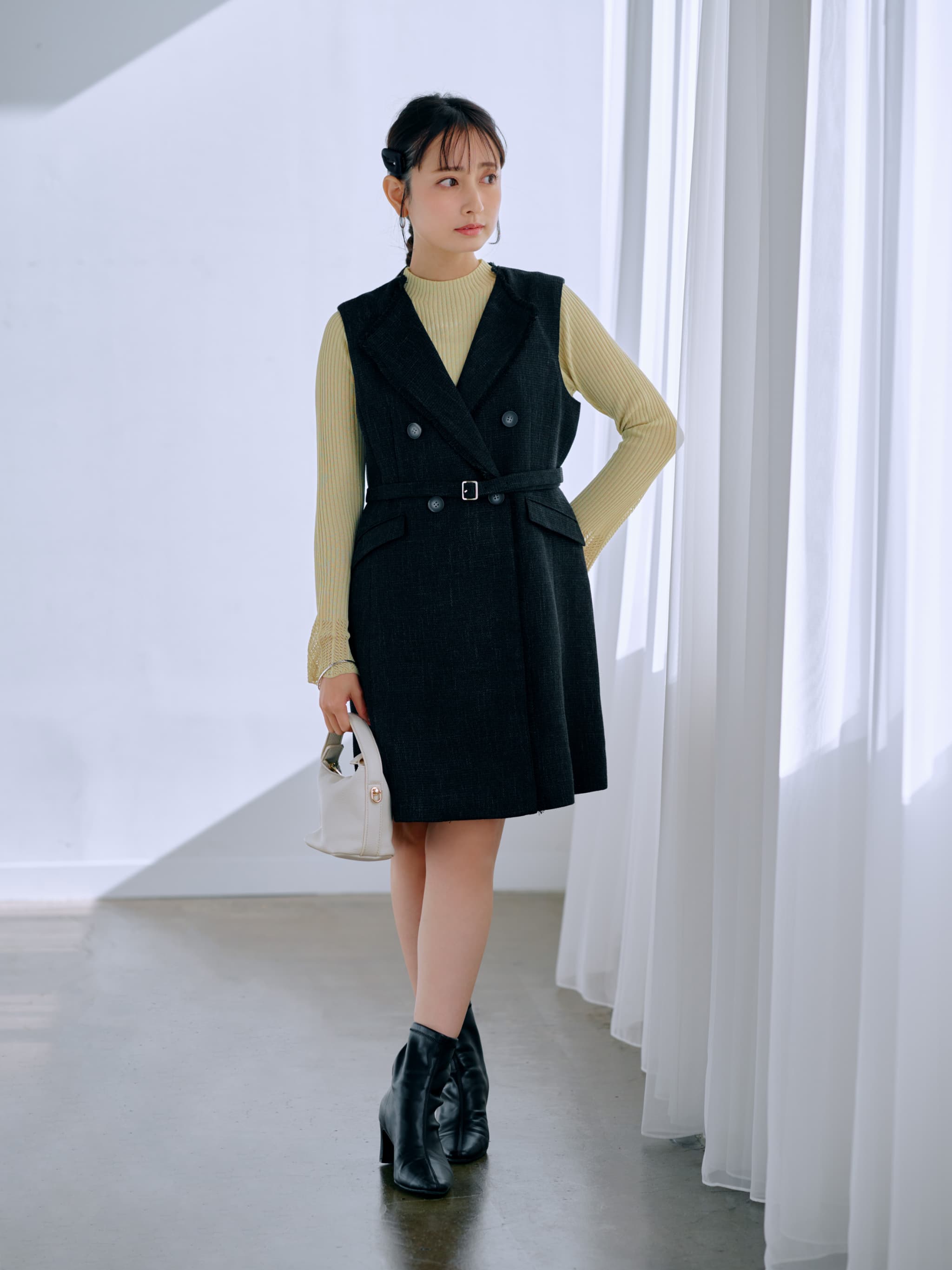 2wayミニジレワンピース | 小柄・低身長女性向けファッション通販