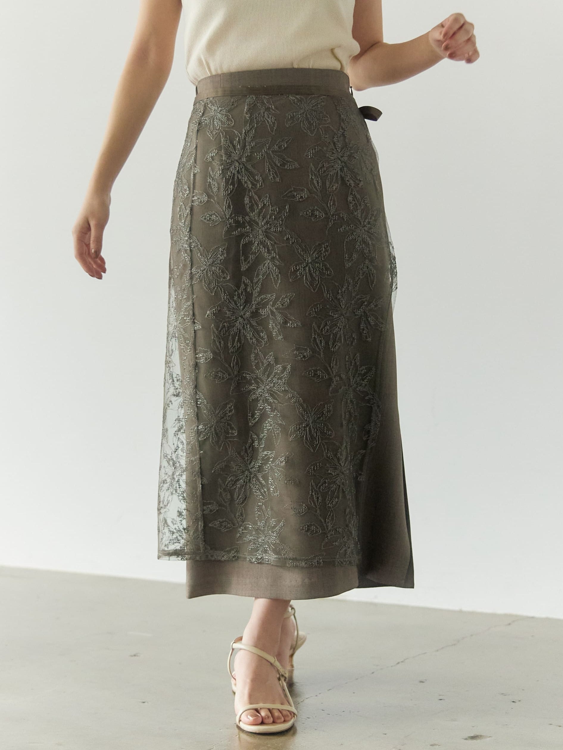 クロスステッチ刺繍セットスカート | 小柄・低身長女性向け