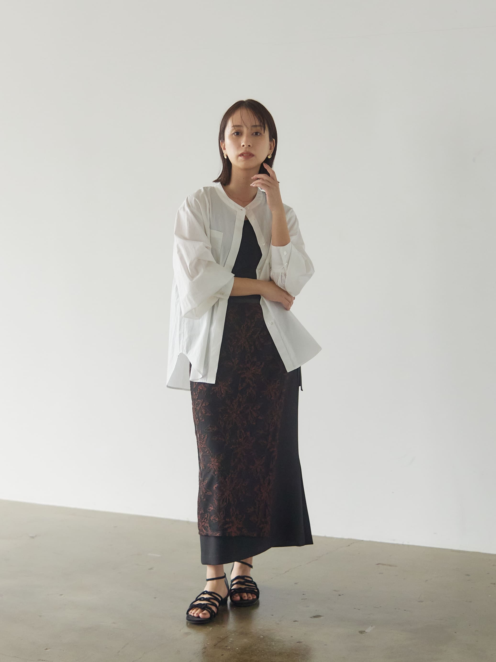 クロスステッチ刺繍セットスカート | 小柄・低身長女性向け