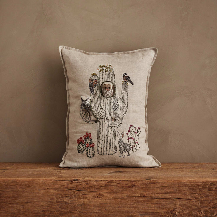 Saguaro Desert Friends Pillow | Coral & Tusk
