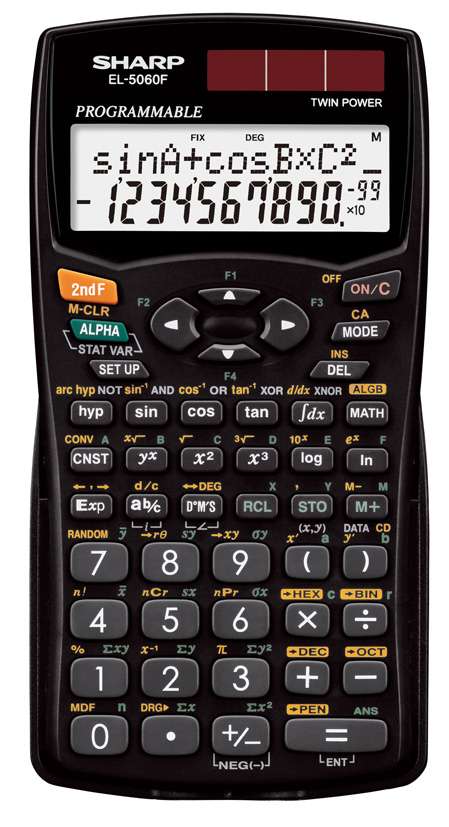 SHARP〈関数電卓〉ピタゴラスEL_5150 関数電卓“Pythagoras(ピタゴラス)”<EL-5250F><EL-5160S><EL-5060F><EL