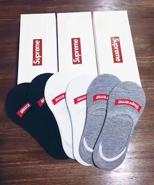 シュプリーム ソックス6足セット supreme アンクカバー 靴下 滑り止め