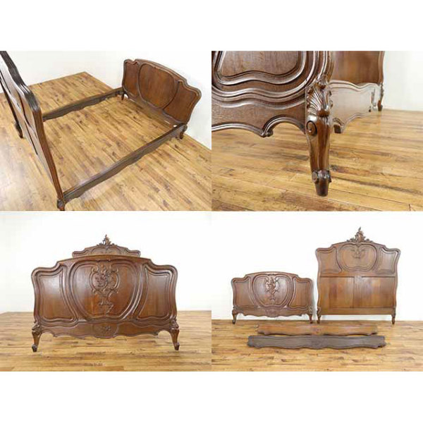 1900年頃 オーク材 フランス アンティーク・ベッドフレーム