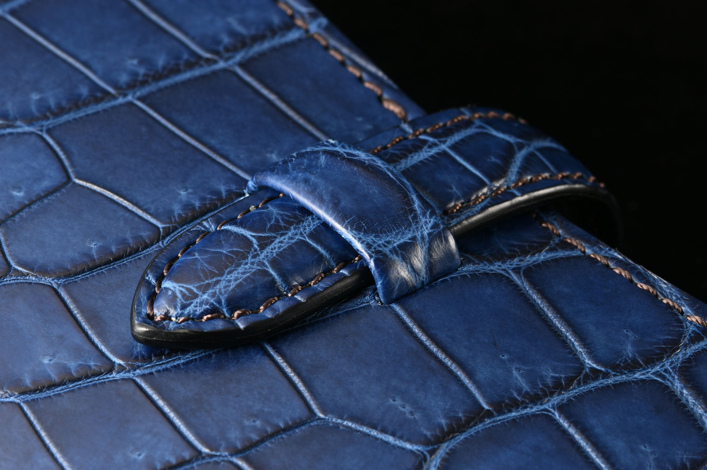 藍染クロコ × サドルプルアップ システム手帳 M5 φ11mm（趣味文