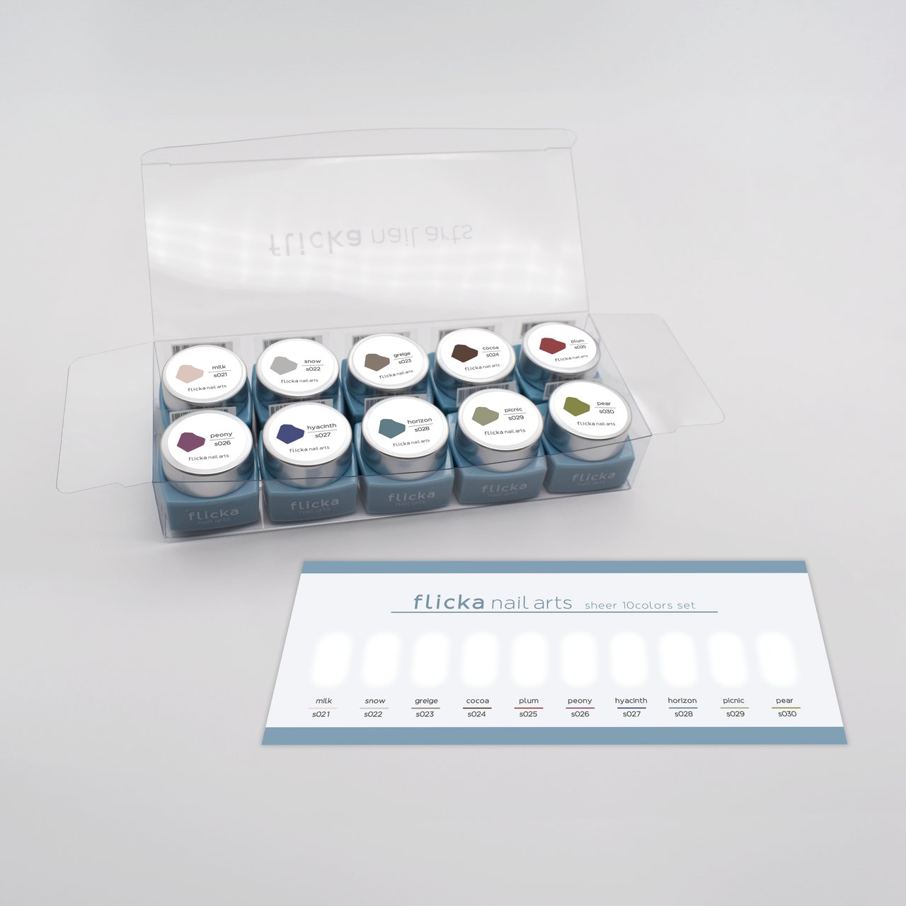 ジェルネイル 大人気フリッカジェル シアーカラー 20色セット TAT プロ