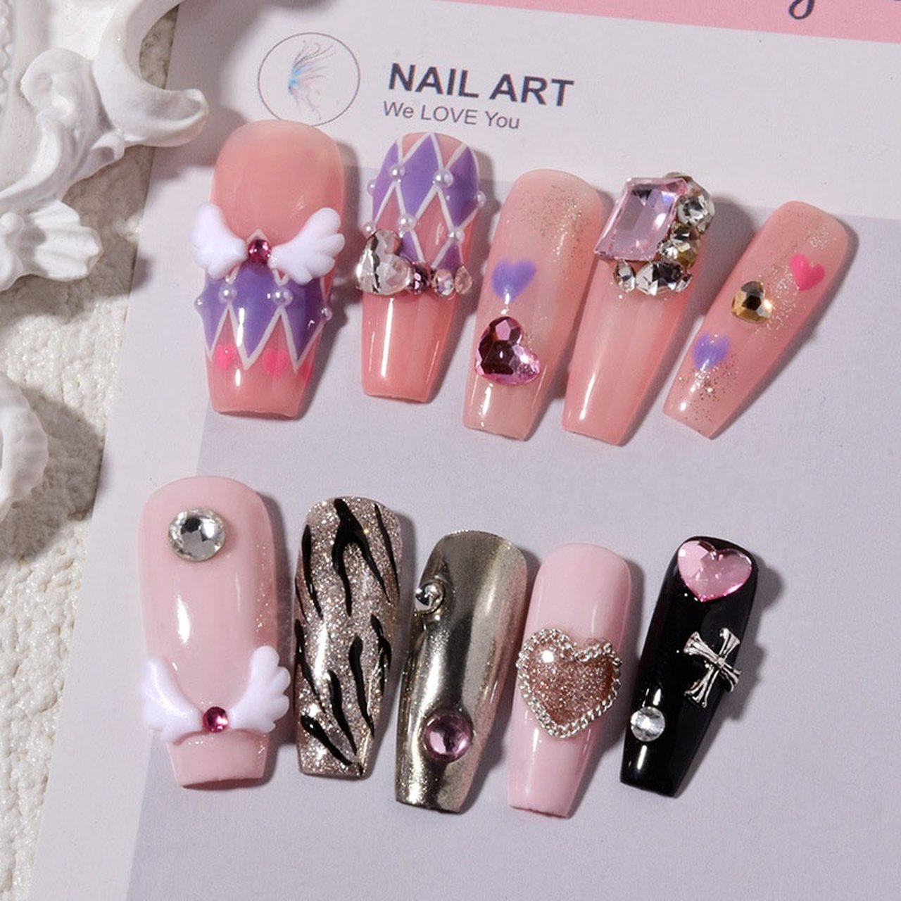 天使の羽ネイルパーツ （約10個） | パーツ/スタッズ/ストーン