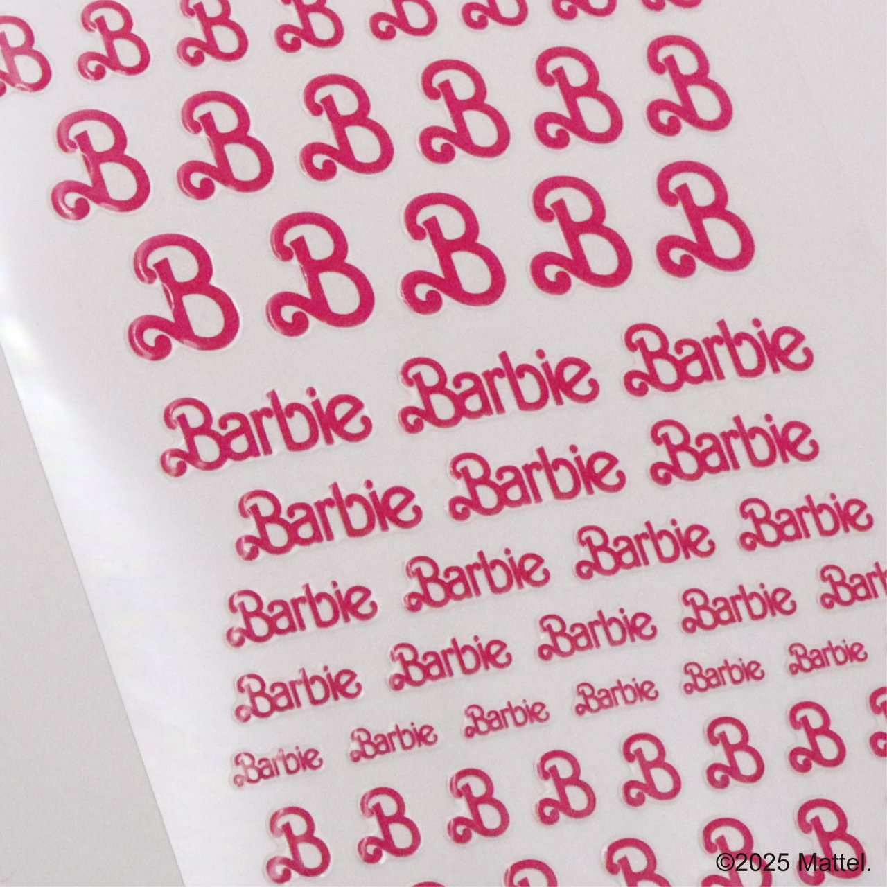 Barbie ネイルシール NS02P ビンテージロゴ ピンク