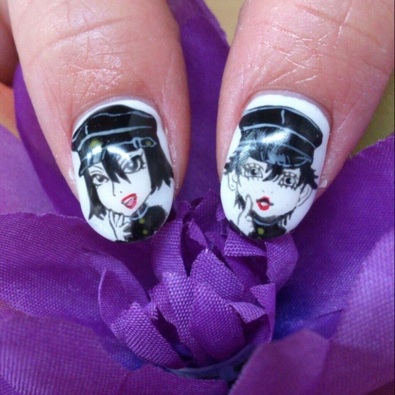 ハンド/キャラクター/ブラック/ジェルネイル/お客様 - asuraのネイル