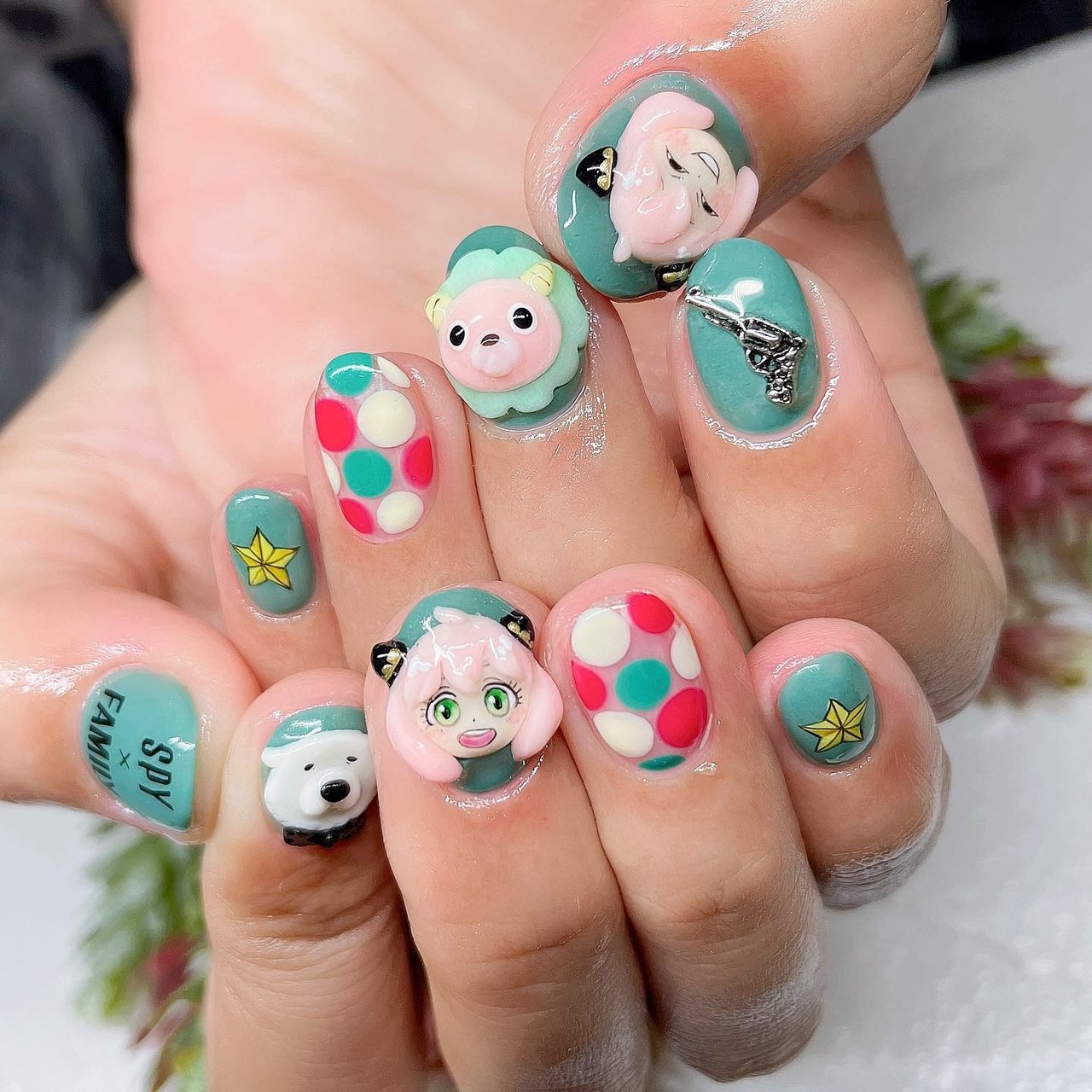 オールシーズン/ハンド/痛ネイル/3D/ミディアム - NICHI nail salon