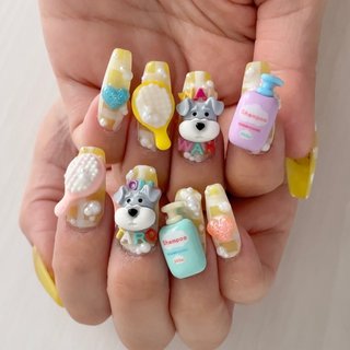 2026年】新着順｜3D(エンボス/立体)/#ミニチュアシュナウザーのネイル