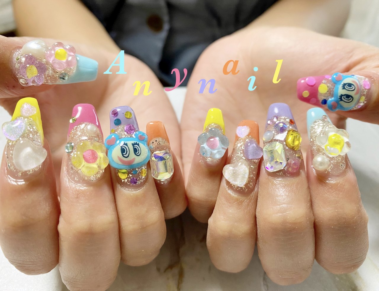 夏/ハンド/フレンチ/フラワー/ハート - Any nail_Kitaayaseのネイル