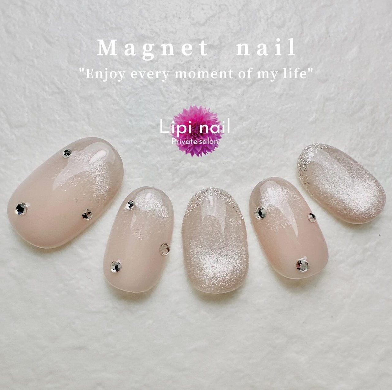 マグネット/ワンホン/ジェルネイル - lipi.nail_tomoのネイルデザイン