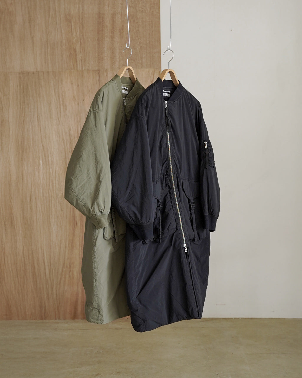 エフシーイー F/CE. ガーメントダイダウン MA-1 ロングコート