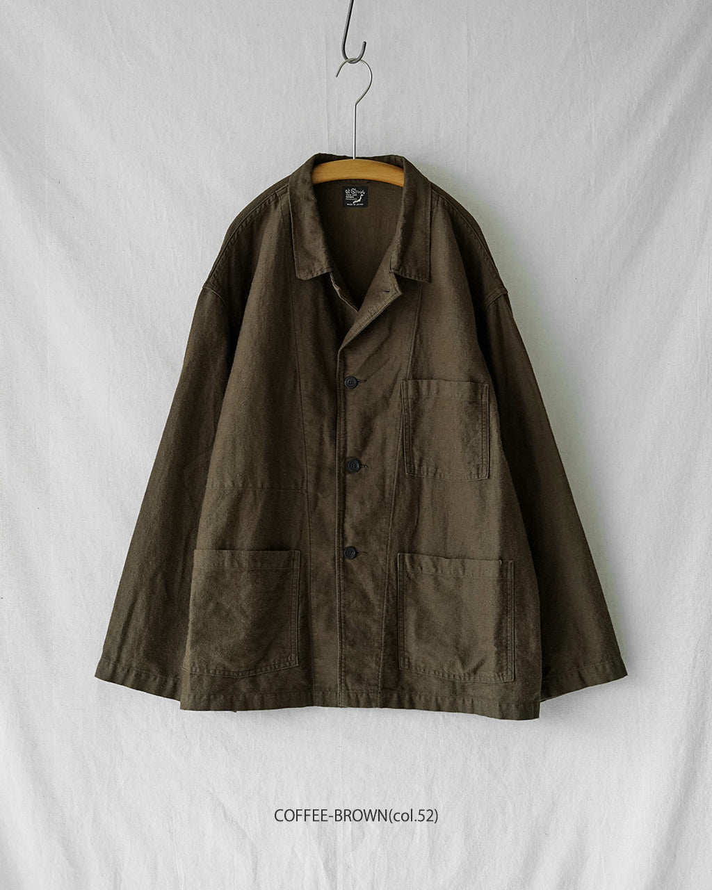 orSlow オアスロウ シンプル ワークジャケット メンズ COTTON LINEN