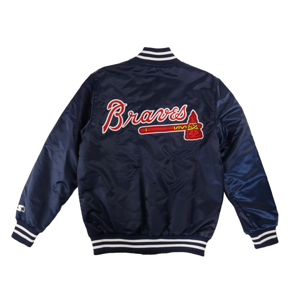Starter Atlanta Braves Satin Full-Snap Varsity Jacket – CROWN MINDED