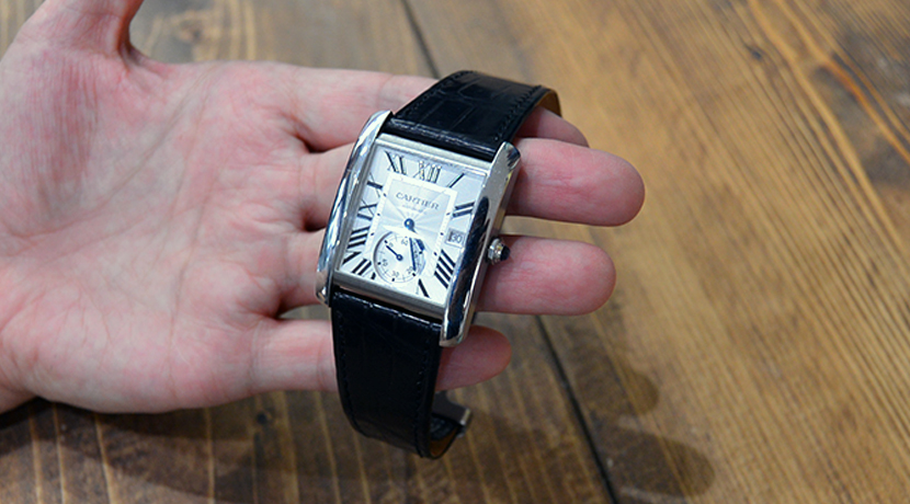 カルティエ タンクMC 交換用時計ベルトオーダー｜クロコダイルレザー製