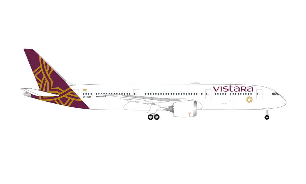 536868 Herpa VISTARA / ビスタラ航空 B787-9 VT-TSD 1:500 完売しま