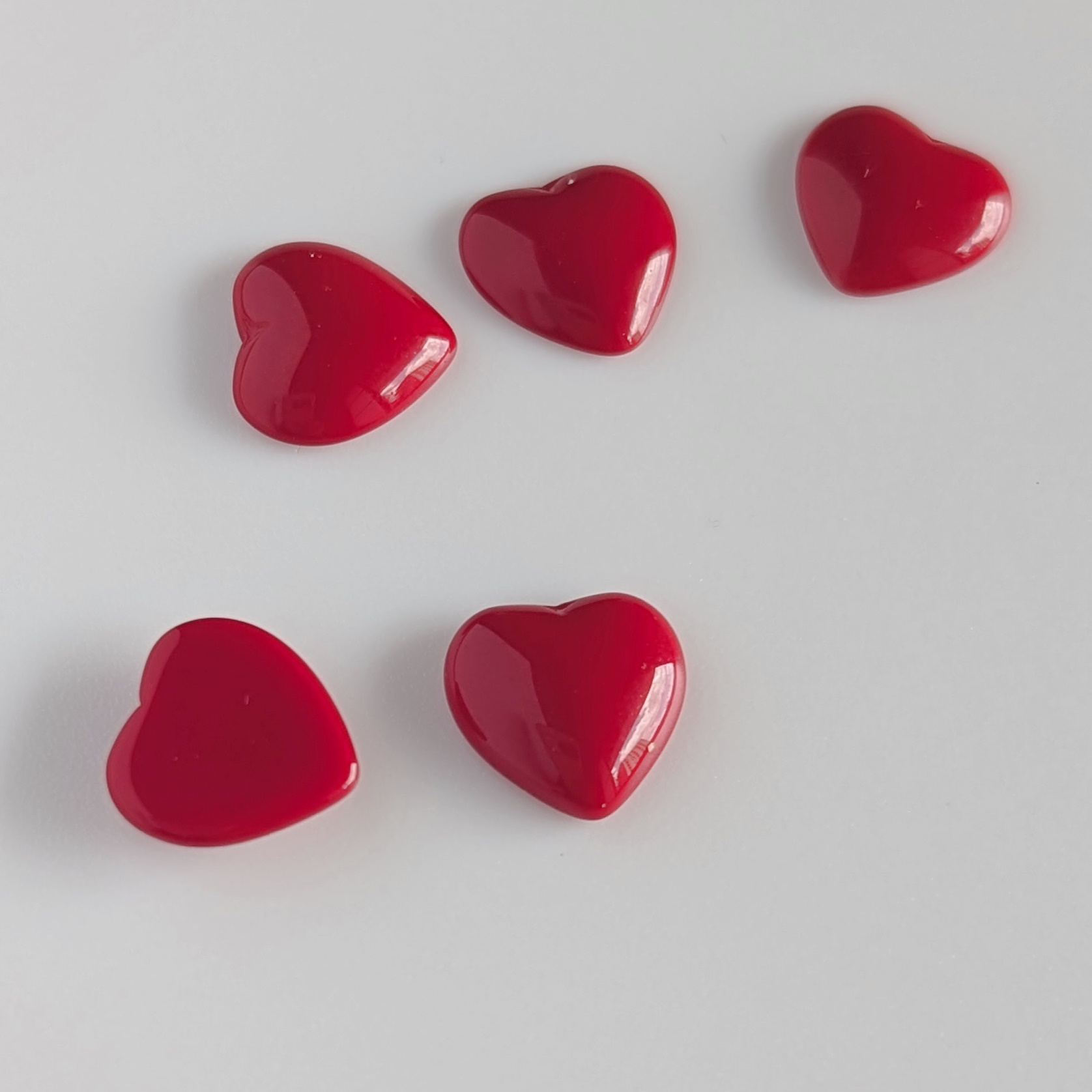 ジャパンヴィンテージガラス ハート型 10mm 20個 クラフト Ansan