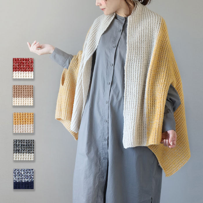 SAIFUKU(サイフク) mino(みの) nico ウール ストール ポンチョ