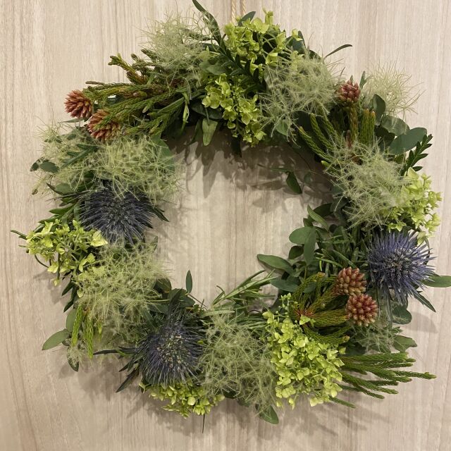 東京のフラワーのワークショップ：スモークツリーとエレンジュームの