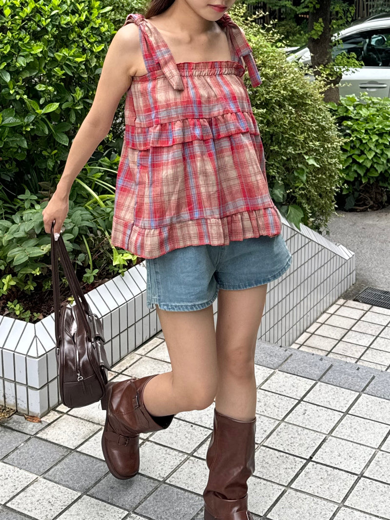 ギンガムチェックリボンビスチェ DPB80010 – CRAMMY