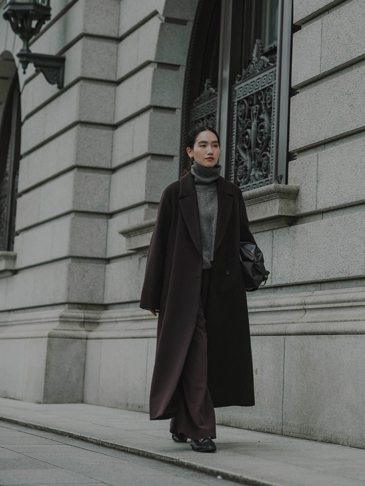 crewre online store / アジャスタブルウールロングコート