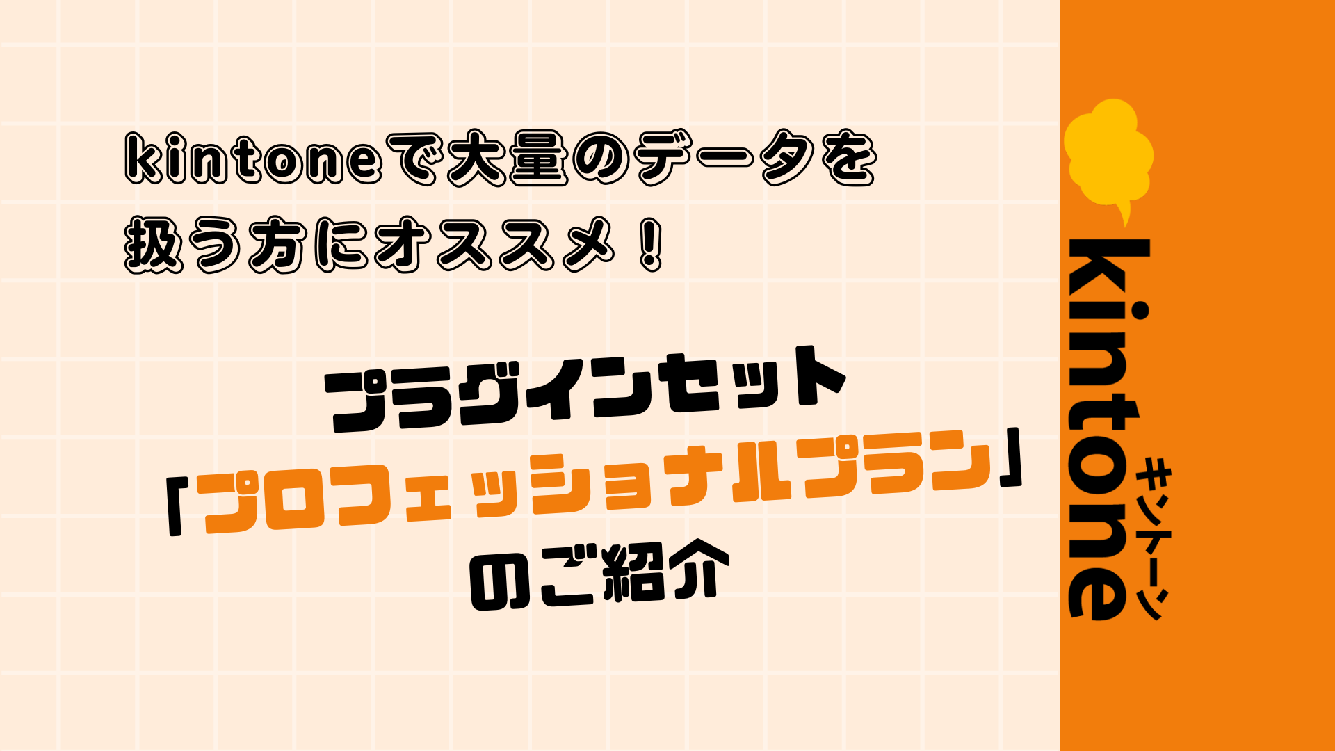 kintoneで大量のデータを扱う方にオススメ！ プラグインセット