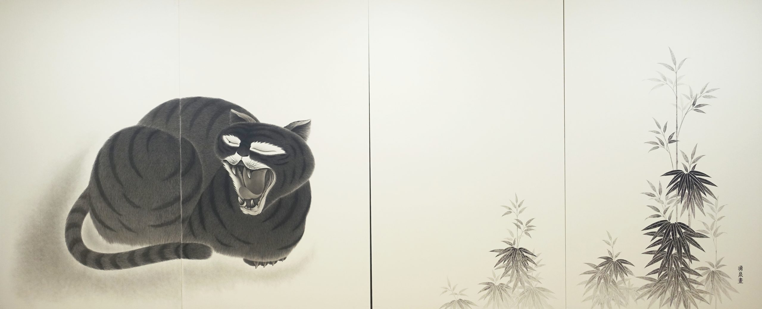 真作】掛軸 雲嶺幽居図 静謐な墨の世界に浸る一幅 合箱入 T137 真作