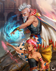 FF6 Final Fantasy 6 Kefka Vs The Returners Art Print 11x17 or