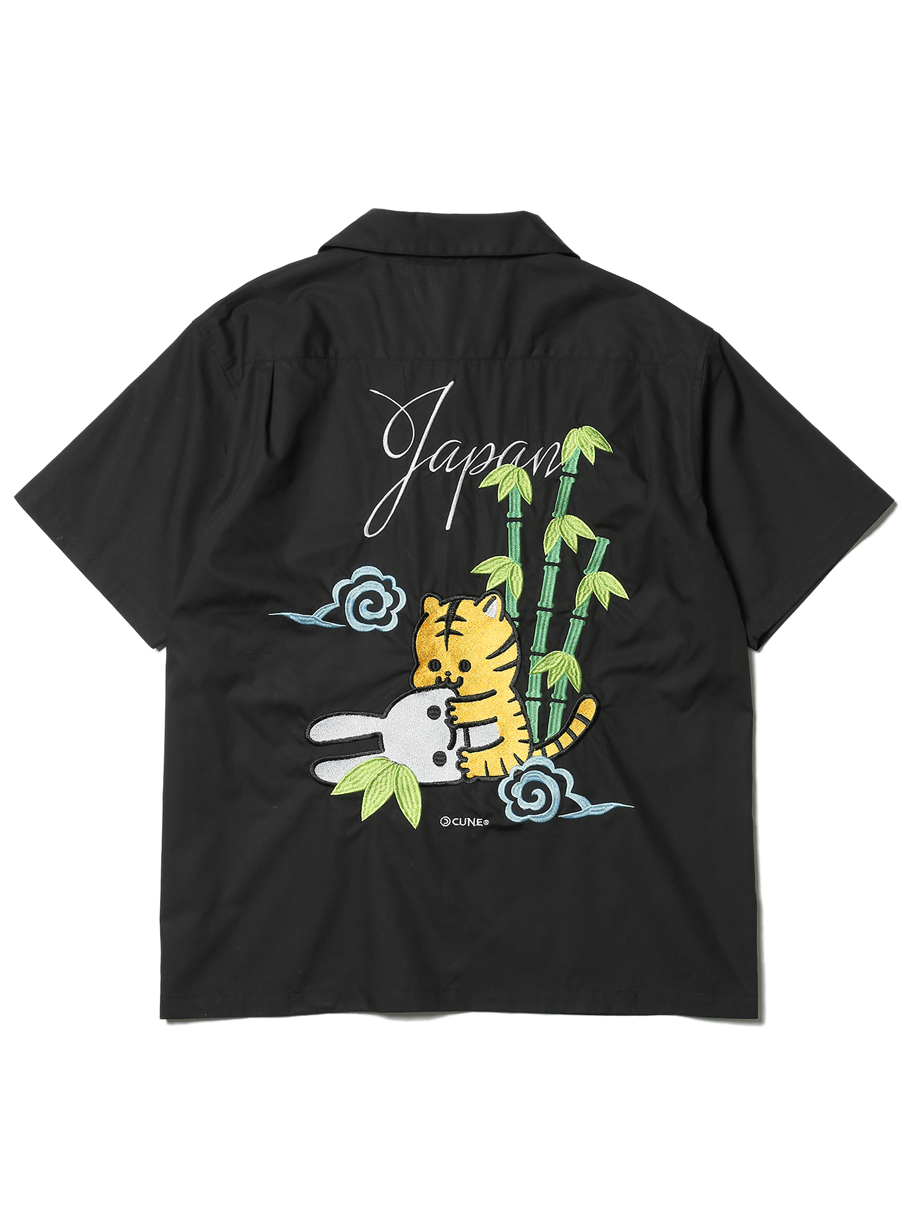 トラちゃん刺繍開襟シャツ｜ウサギがいる｜CUNE ONLINE STORE