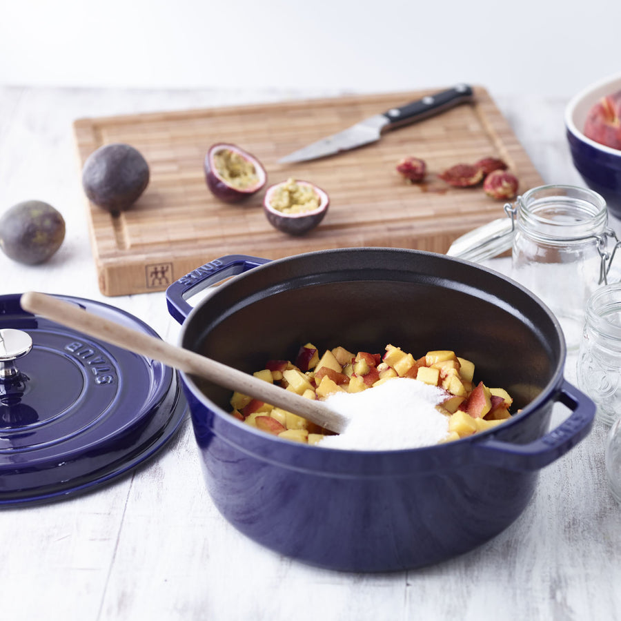 Staub Dutch Oven - 4-qt Cast Iron Cocotte - Sapphire Blue