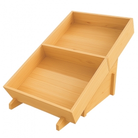 マルシェ傾斜ディスプレイ完成セット（傾斜台と木箱のセット