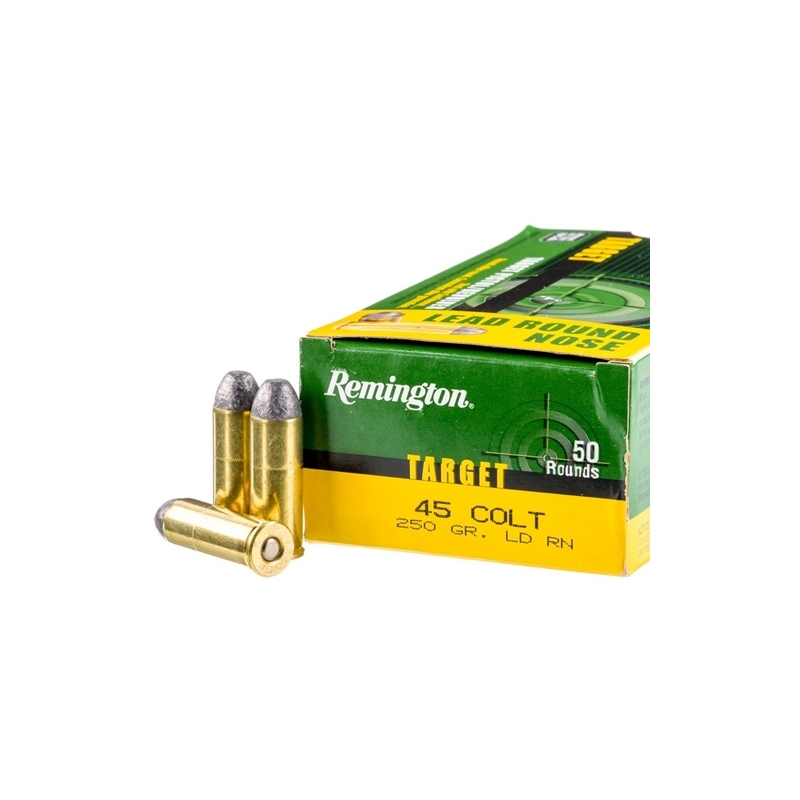 Remington Target 45 Long Colt Ammo 250 Grain Lead Round Nose – RTG45C