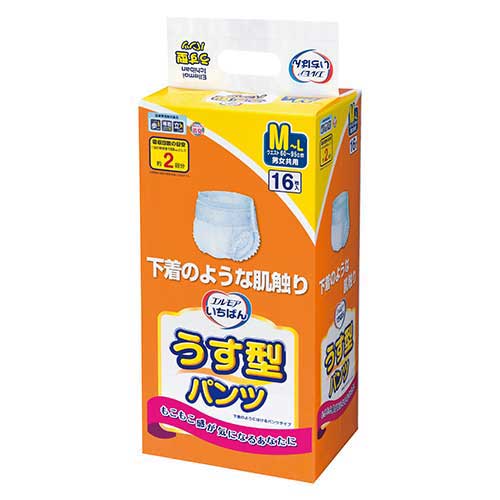 エルモアいちばんうす型パンツ M-L16枚1P | パンツタイプ | 介護用品