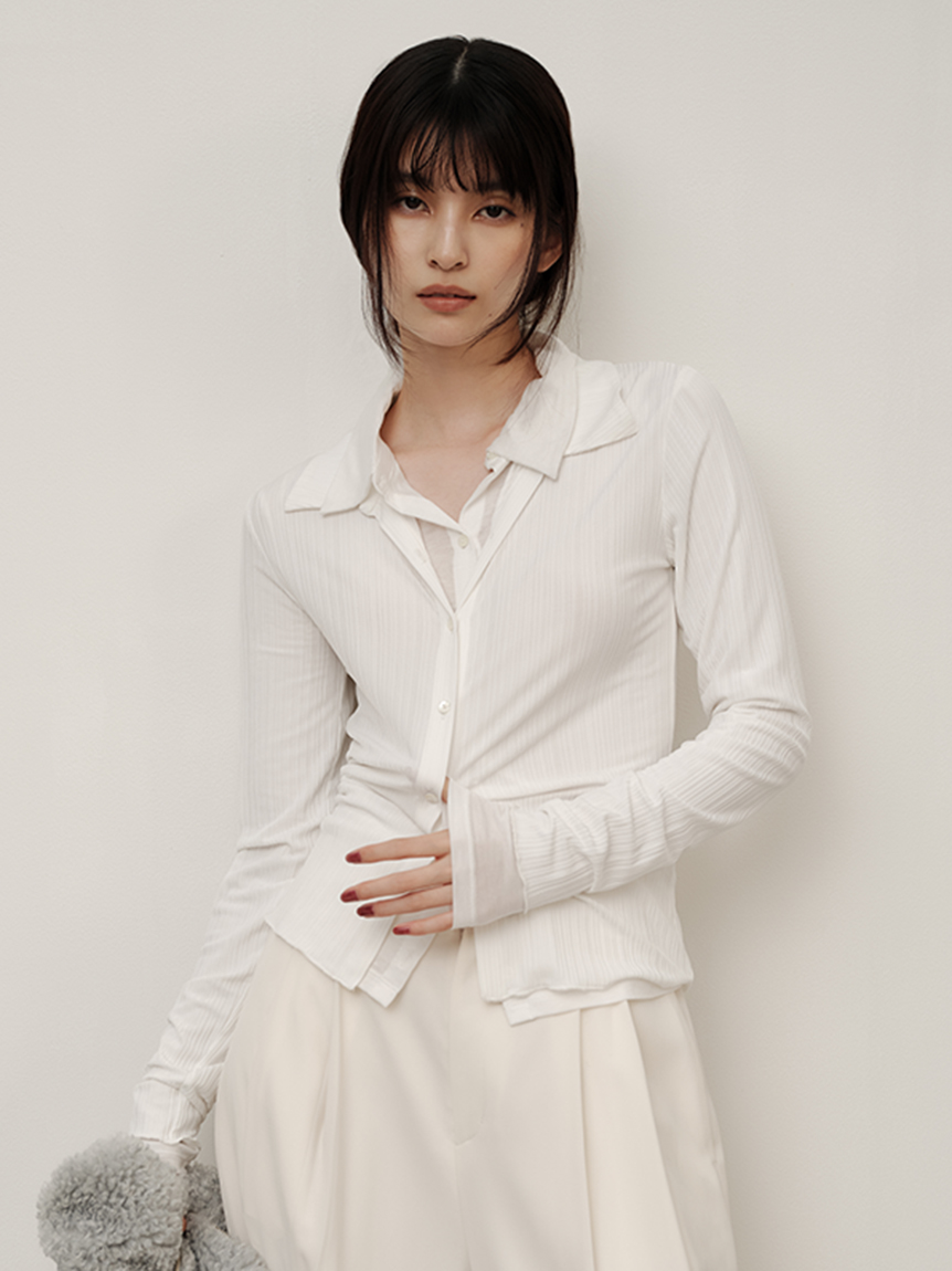 レイヤードポロカットソー(カットソー)｜トップス｜FRAY I.D（フレイ