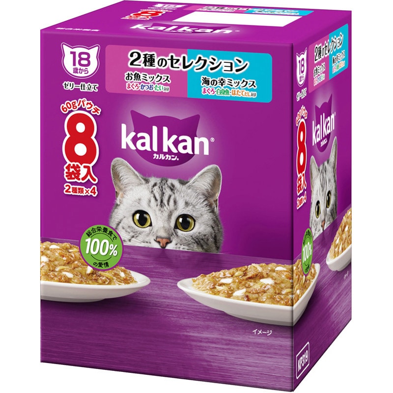 マース カルカン 18歳から 2種のセレクション お魚ミックス 海の幸